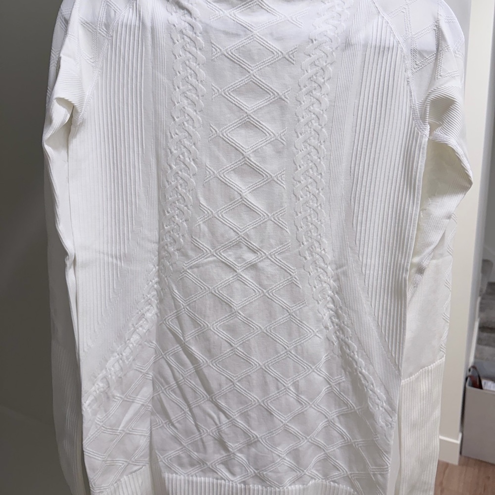 lululemon athletica White Textured Cable Sweatshirt